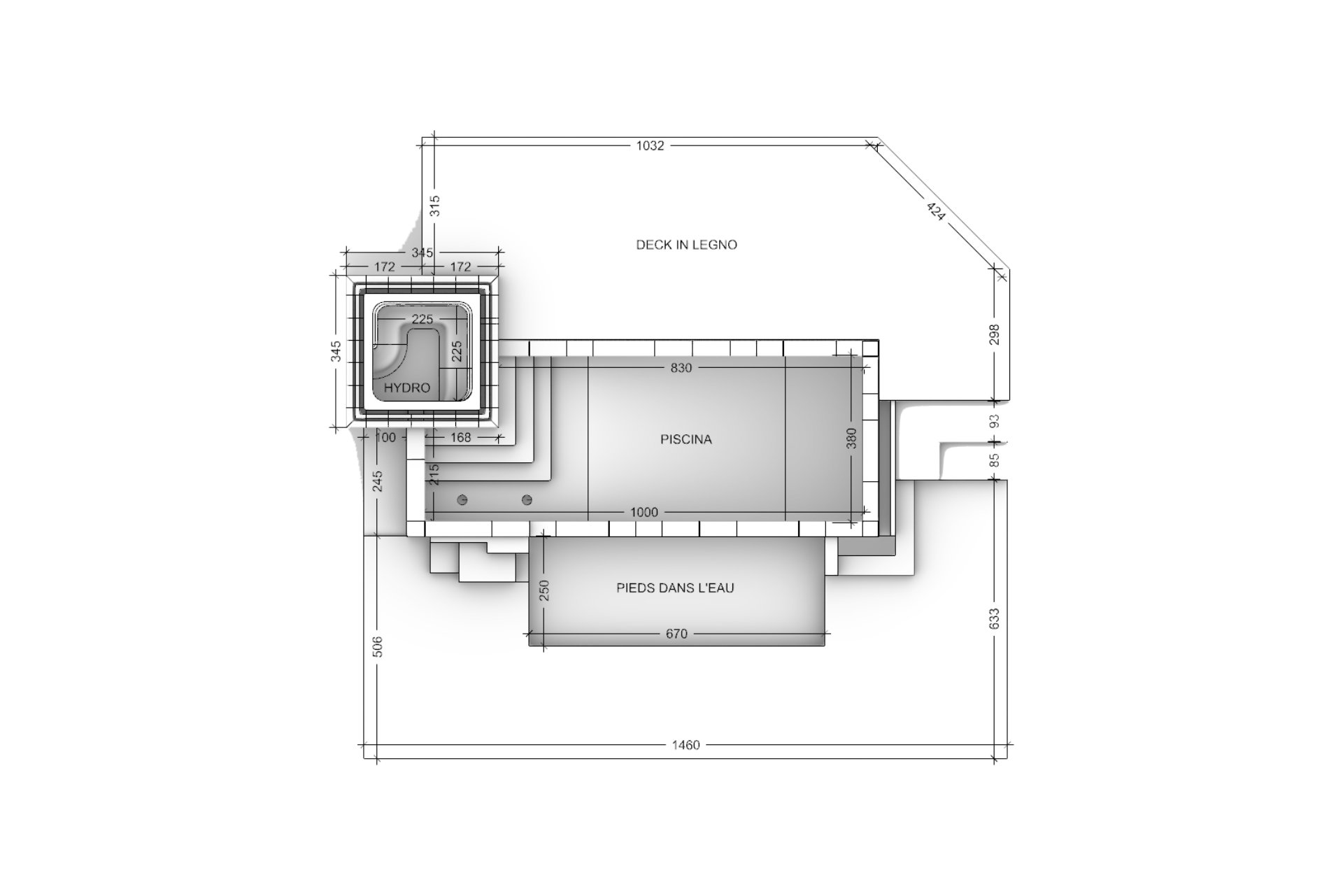 studio scetti progetto piscina deck villa